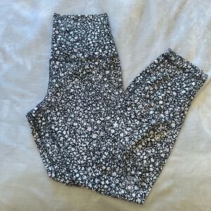 Lululemon- Black and White Floral Leggings